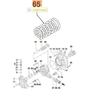 Oleo-Mac PW 160, PW 170C, PW 300HC rugó